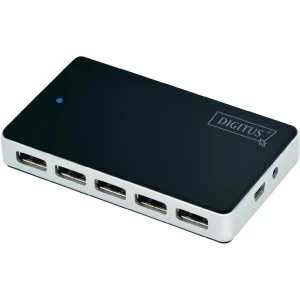 10-portni USB 2.0 hub Digitus crni/srebrni slika