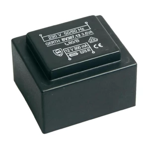 EI 38/13,6 Transformator za tiskane pločice primarni: 230 V sekundarni: 2 x 6 V slika