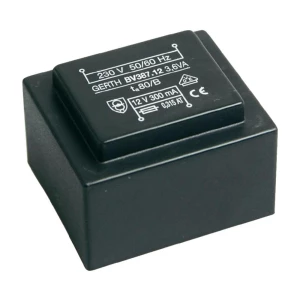 EI 38/13,6 Transformator za tiskane pločice primarni: 230 V sekundarni: 2 x 9 V slika