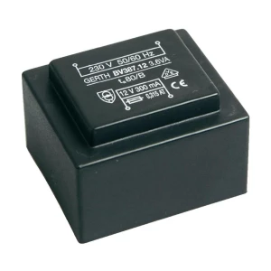 EI 38/13,6 Transformator za tiskane pločice primarni: 230 V sekundarni: 2 x 24 V slika
