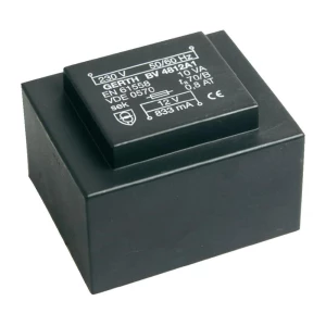 EI 48/16,8 Transformator za tiskane pločice primarni: 230 V sekundarni: 2 x 6 V slika