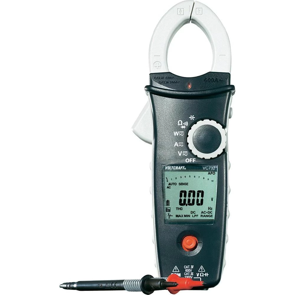 Strujna kliješta, digitalni ručni multimetar VC-732 VOLTCRAFT CAT III 1000 V, CA slika