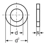 TOOLCRAFT podloške, unutarnji promjer: 2.7 mm M2.5 DIN 125 nehrđajući čelik A2 100 komada TOOLCRAFT A2,7 D125-A2 194693