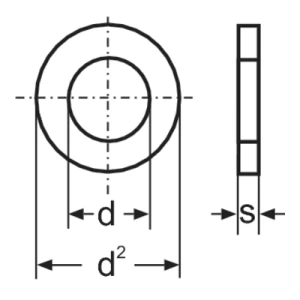 TOOLCRAFT podloške, unutarnji promjer: 2.7 mm M2.5 DIN 125 nehrđajući čelik A2 100 komada TOOLCRAFT A2,7 D125-A2 194693 slika