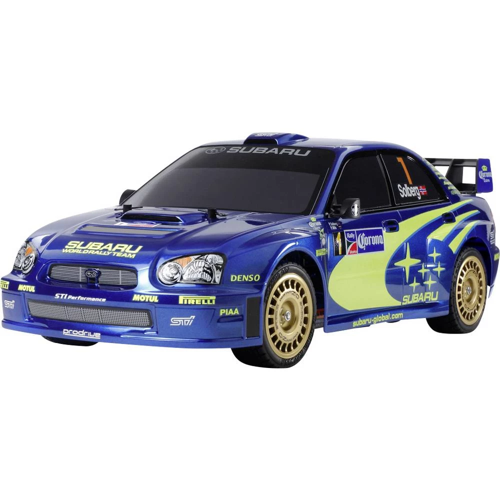 Tamiya RC Impreza Mexico '04 (TT-01E) plava boja, zlatna 1:10 RC model automobila električni Drift pogon na sva četiri k slika