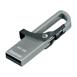 USB stik FlashPen ''Hook-Style'' Hama 64 GB sivi 123922 USB 2.0 slika