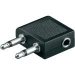 JACK audio Y-adapter [2x JACK utikač 3.5mm - 1x JACK utičnica 3.5mm], crn Goobay
