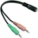 Hama-JACK priključni kabel [2x JACK utikač 3.5mm - 1x JACK utičnica 3.5mm] 0.10m