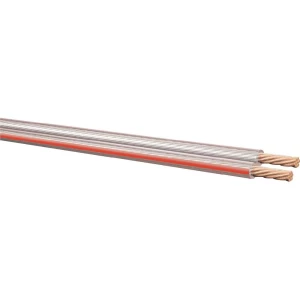 Dvožilni kabel za zvučnike Leoni 2 x 0.75 mm prozirna, crvena, roba na metre slika