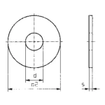 Podloška TOOLCRAFT 192033, unutarnji promjer: 5.3mm, M5, DIN 9021-A2K, galvanizi
