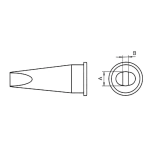 Vrh za lemljenje LHT-C Weller oblika dlijetla, ravni veličina vrha 3.2 mm sadrža slika