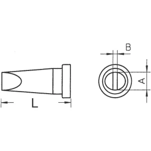 Vrh za lemljenje LT-A Weller oblika dlijetla, ravni veličina vrha 1.6 mm sadržaj slika