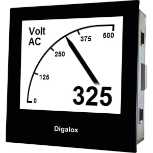 Grafički DIN mjerač za voltažu i amper DPM72-AV Digalox TDE Instruments slika