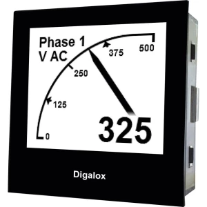 Grafički DIN mjerni uređaj za volte i ampere DPM72-AVP TDE Instruments Digalox s slika