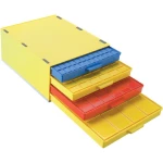 SMD-Sortirna kutija s ladicama Licefa A1-4/4 DISS Mix, 4 ladice, provodna, žuta