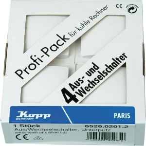 Kopp izklopni i izmjenični prekidač 4-dijelni komplet PARIS bijeli 652602012 slika