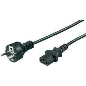 Mrežni kabel [ šuko utikač - utikač za rasrashladne uređaje C13] crna 1.5 m Goob slika