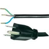 Priključni kabel [ američki šuko utikač - kabel, otvoreni kraj] crni 2 m HAWA 10