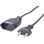 Produžni kabel, Euro utič + utičnica, 2 m, crna 145605092