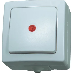 Kopp kontrolni prekidač za vlažne prostorije Kopp Nautic, IP44, polarno bijele b slika