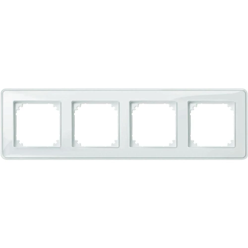 Merten 4-struki okvir M-Creativ prozirni, polarno bijela, MEG4040-3500