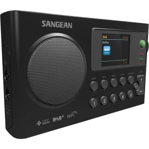 Internetski radio WFR-27 C Sangean, putni radio s punjivom baterijom crna slika