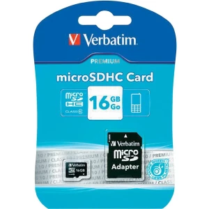 microSDHC kartica Verbatim MICRO SDHC 16GB CL 10 ADAP Class 10 uklj. SD-adapter slika