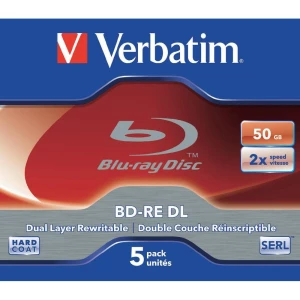 Blu-ray BD-RE DL prazni Verbatim 43760 50 GB 5 kom. kutija slika