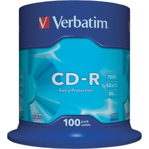 CD-R 80 prazni Verbatim 43411 700 MB 100 kom. okrugla kutija slika