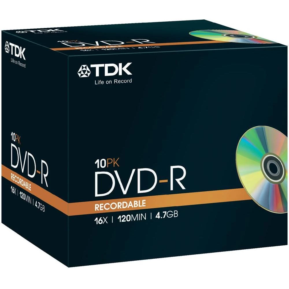 DVD-R prazni TDK DVD-R47ED10 4.7 GB 10 kom. kutija slika
