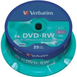 DVD-RW prazni Verbatim 43639 4.7 GB 25 kom. okrugla kutija RW