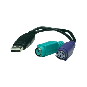 PS/2 / USB priključni kabel za tipkovnicu/miša [2x PS/2 utikač - 1x USB 1.1 utik slika