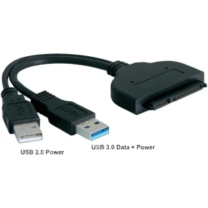 Adapter za tvrde diskove [1x USB 3.0 utikač A, USB 2.0 utikač A - 1x SATA-kombi slika