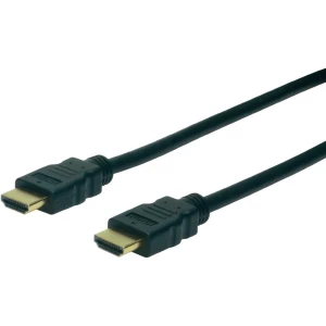 HS HDMI priključni kabel Digitus [1x HDMI-utikač<=> 1x HDMI-utikač] 1m, crn, AK- slika