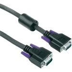 VGA-kabel sa feritnom jezgrom Hama [1x VGA-utikač <=> 1x VGA-utikač] 1.80m, crn,