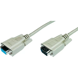 VGA produžni kabel za monitor [1x VGA-utikač <=> 1x VGA-utičnica] 5m, siv slika
