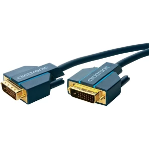Priključni kabel DVI clicktronic [1x DVI utikač 24+1pol. <=> 1x DVI utikač 24+1p slika