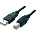 USB 2.0 priključni kabel [1x USB 2.0 utikač A - 1x USB 2.0 utikač B] 1.80 m crni slika