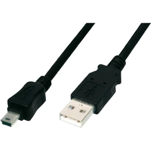 USB 2.0 priključni kabel [1x USB 2.0 utikač A - 1x USB 2.0 utikač Mini-B] 1 m Di slika