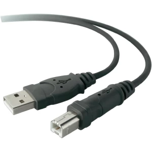 USB 2.0 priključni kabel [1x USB 2.0 utikač A - 1x USB 2.0 utikač B] 1.80 m Belk slika