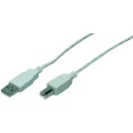 USB 2.0 priključni kabel [1x USB 2.0 utikač A - 1x USB 2.0 utikač B] 1.80 m sivi slika