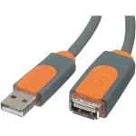 USB 2.0 produžni kabel [1x USB 2.0 utikač A - 1x USB 2.0 utikač A] 4.80 m sivi B