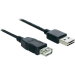 USB 2.0 priključni kabel [1x USB 2.0 utikač A - 1x USB 2.0 utikač A] 5 m crni po