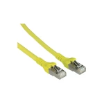 RJ45 mrežni kabel CAT 6A S/FTP [1x RJ45 utikač - 1x RJ45 utikač] 0.50 m žuti zaš