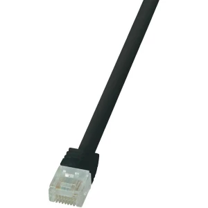 RJ45 mrežni kabel CAT 6 U/UTP [1x RJ45 utikač - 1x RJ45 utikač] 7.50 m crni Logi slika