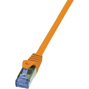 RJ45 mrežni kabel CAT 6A S/FTP [1x RJ45 utikač - 1x RJ45 utikač] 2 m narančasta slika