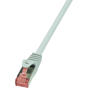 RJ45 mrežni kabel CAT 6A S/FTP [1x RJ45 utikač - 1x RJ45 utikač] 0.25 m sivi nez slika