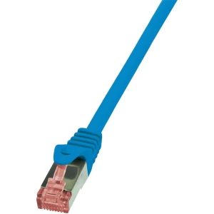 RJ45 mrežni kabel CAT 6A S/FTP [1x RJ45 utikač - 1x RJ45 utikač] 1 m plavi nezap slika