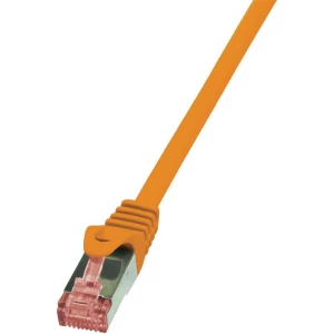 RJ45 mrežni kabel CAT 6A S/FTP [1x RJ45 utikač - 1x RJ45 utikač] 1 m narančasti slika
