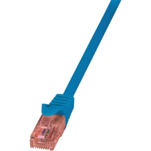 RJ45 mrežni kabel CAT 6 U/UTP [1x RJ45 utikač - 1x RJ45 utikač] 3 m plava nezapa slika